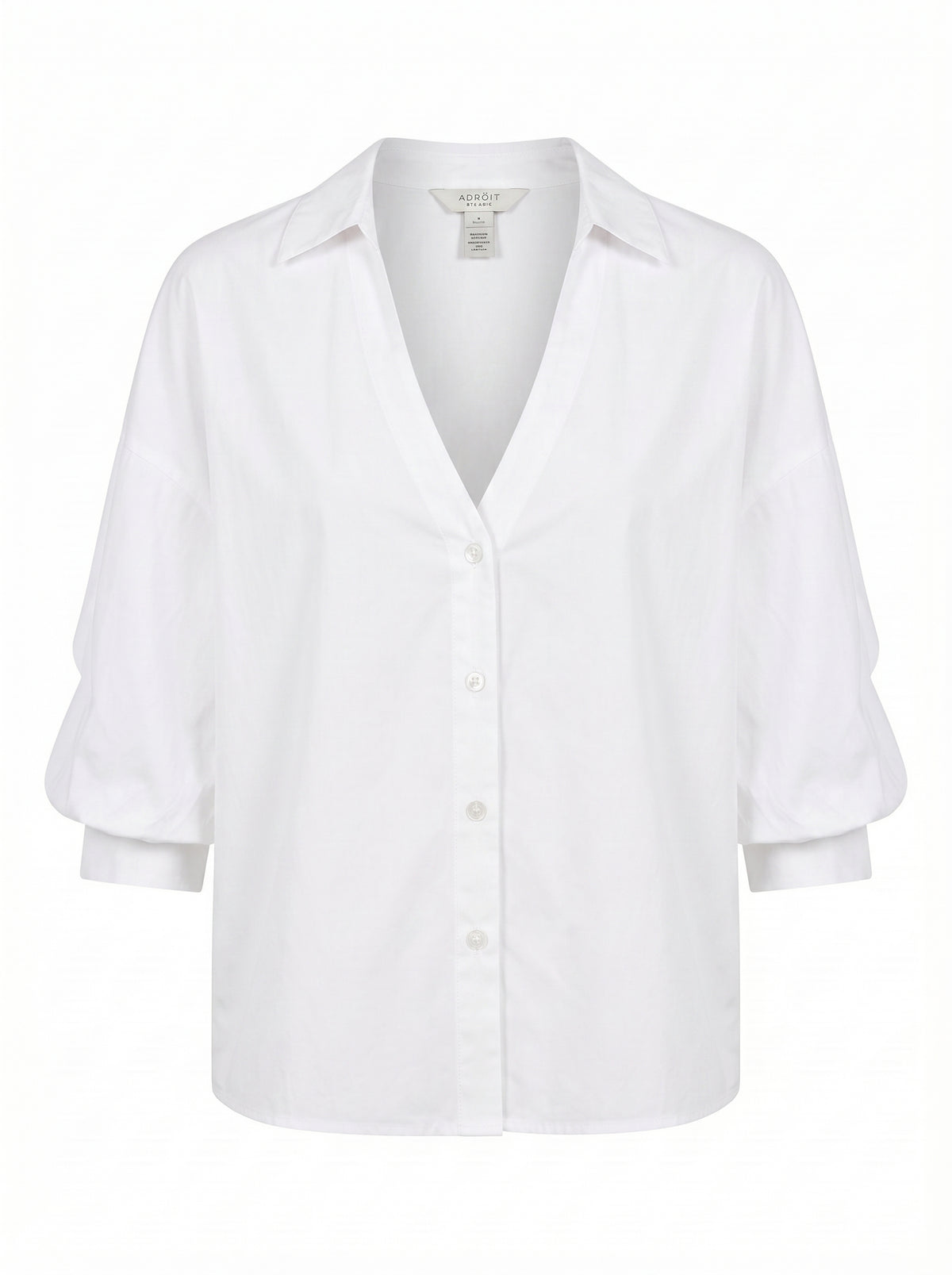Demi, Open-collar shirt with balloon sleeves