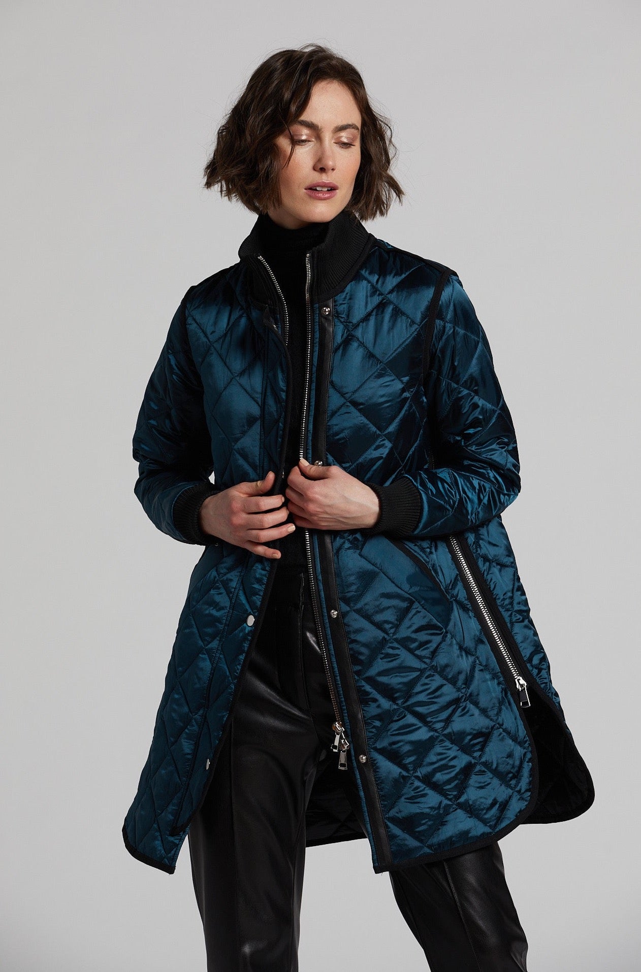 Libby quilted full zip coat