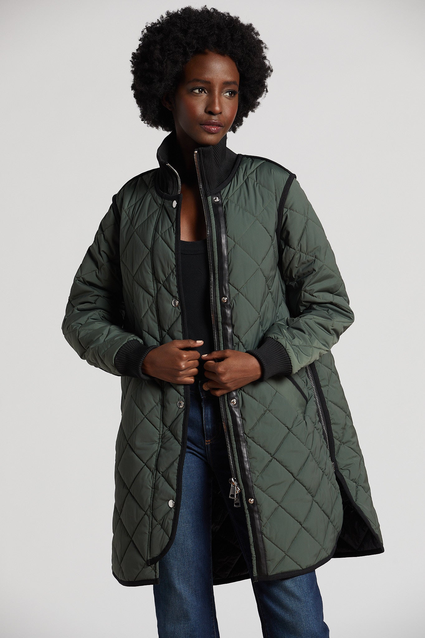 Libby quilted full zip coat
