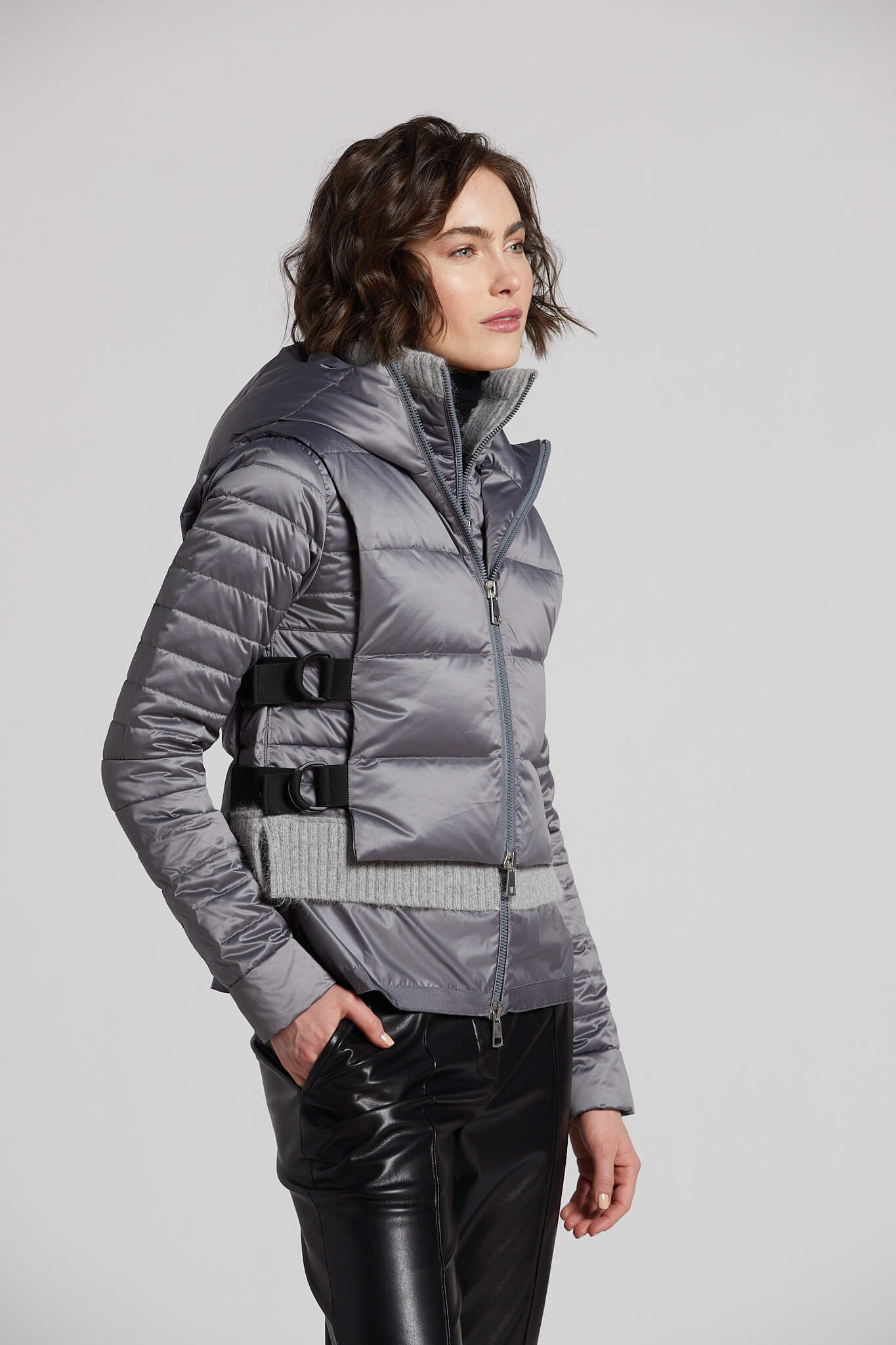 Lola quilted full zip gilet w/ adjustable side buckles