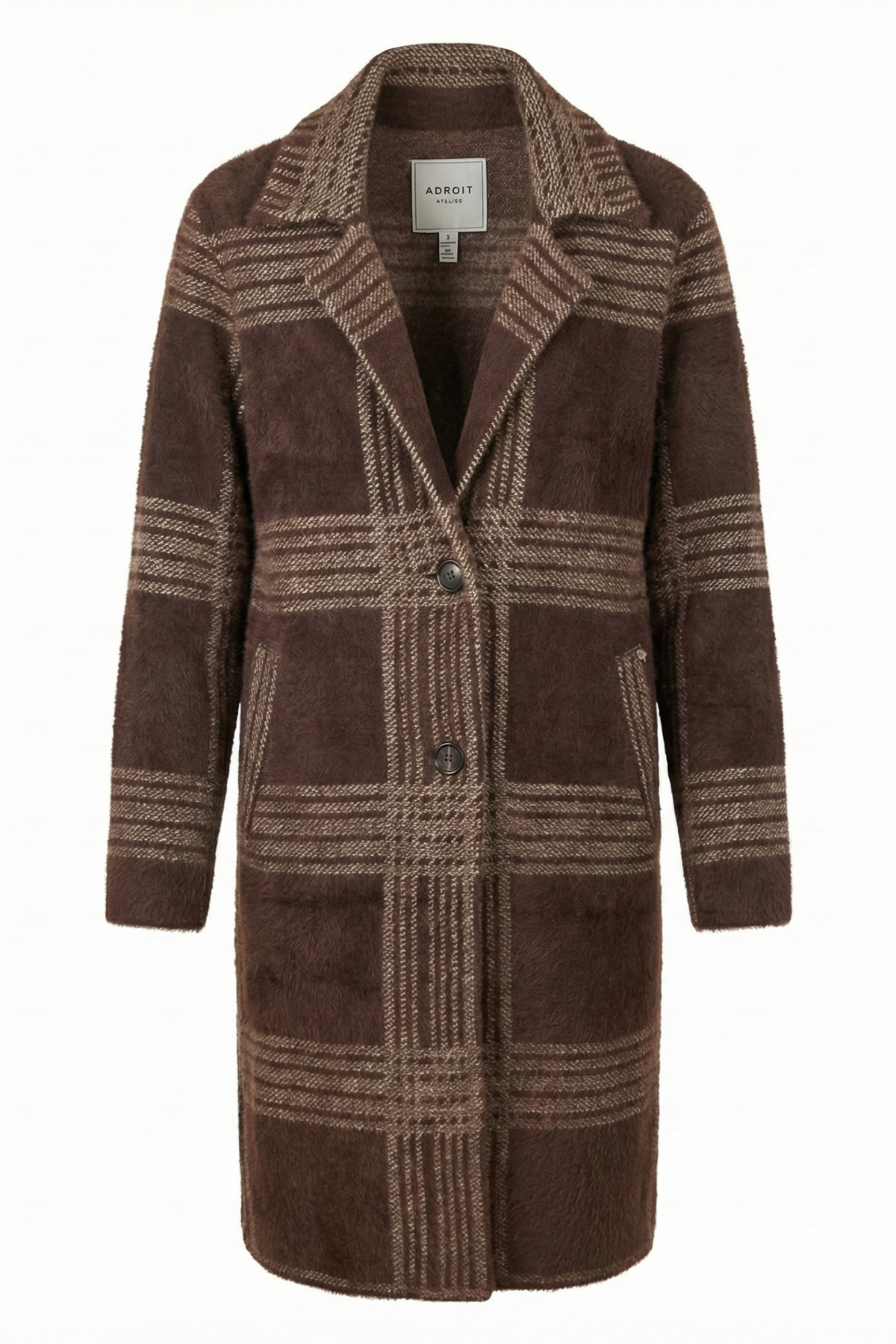 Lorie, manteau en maille à simple boutonnage