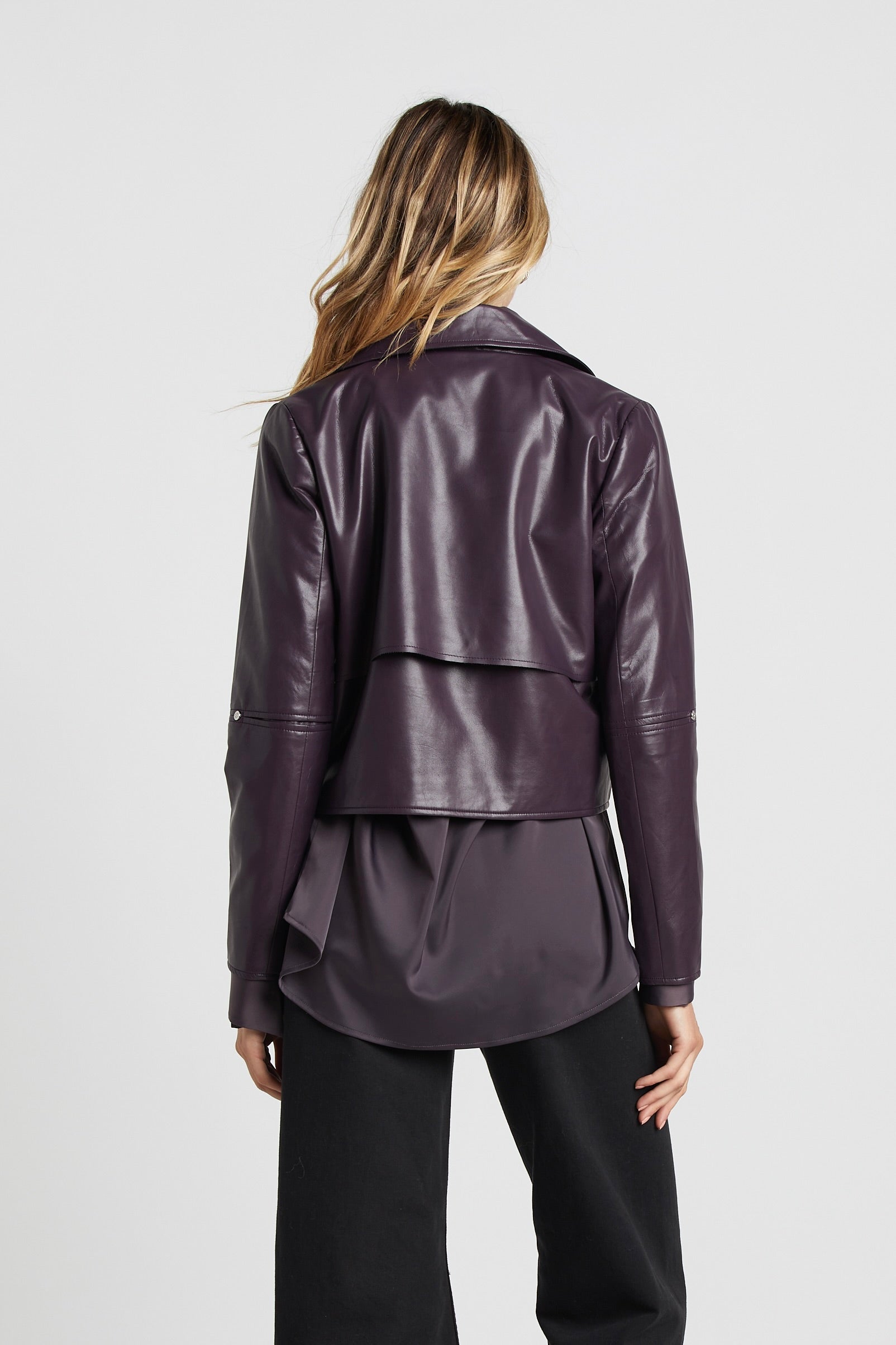 Veste courte en cuir vegan Ninon