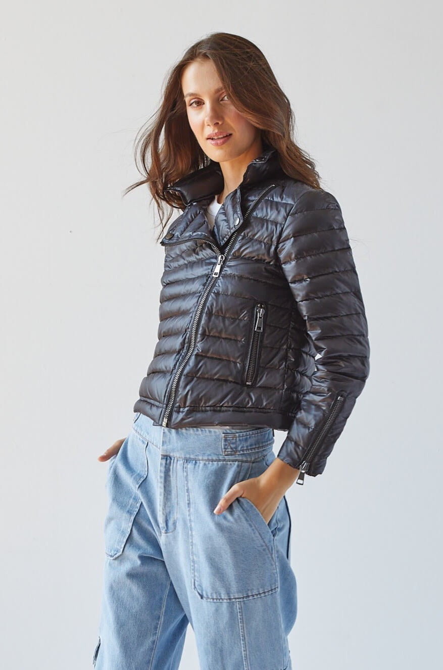 Veste de moto en duvet Roxane