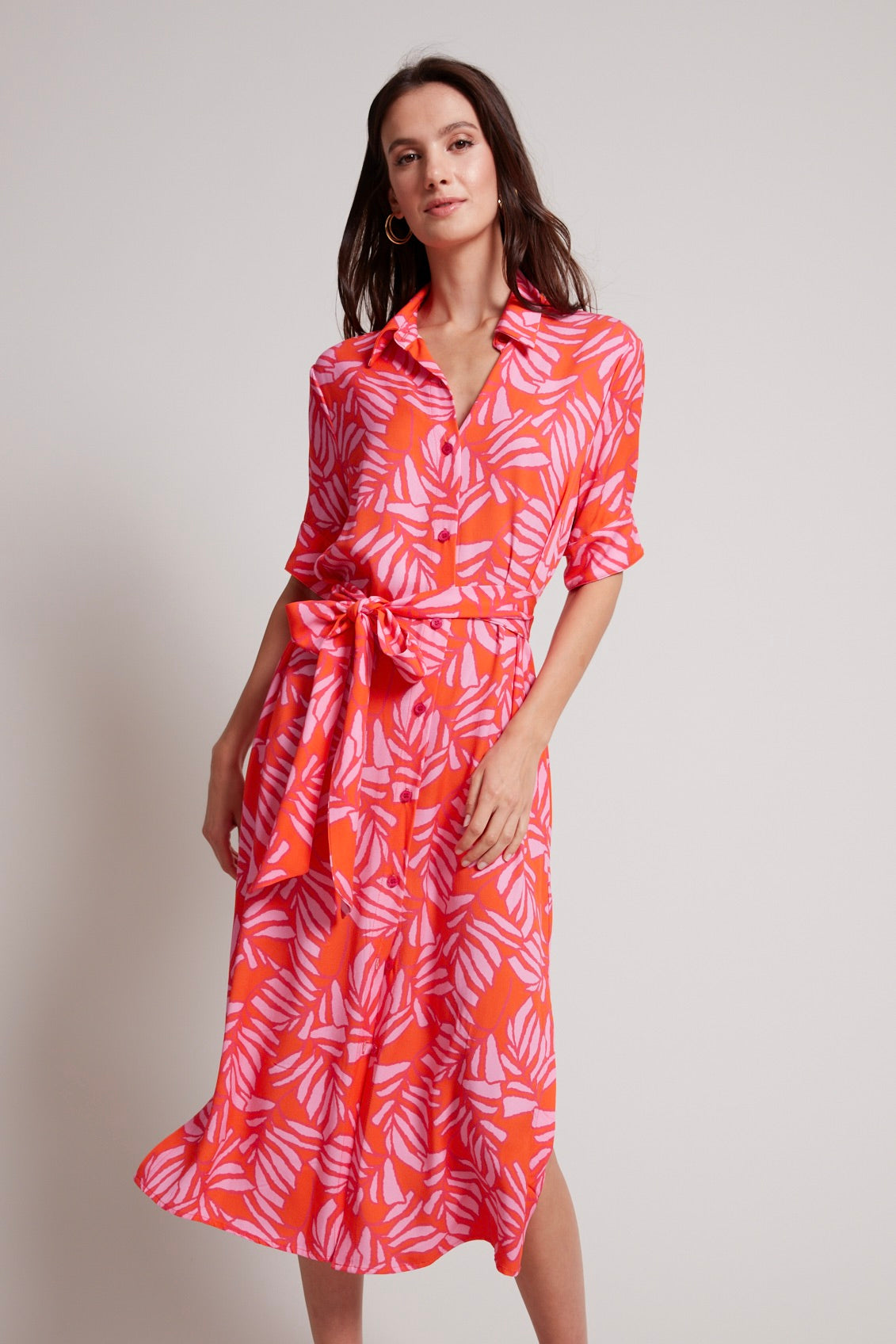 Randi long buttoned shirt dress