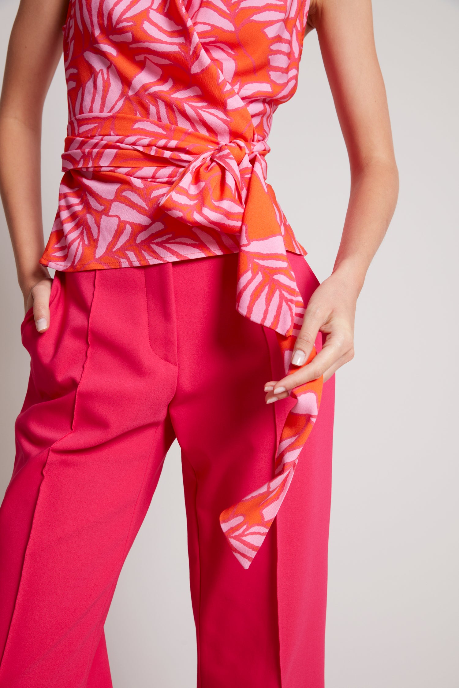 Remi sleeveless wrap top