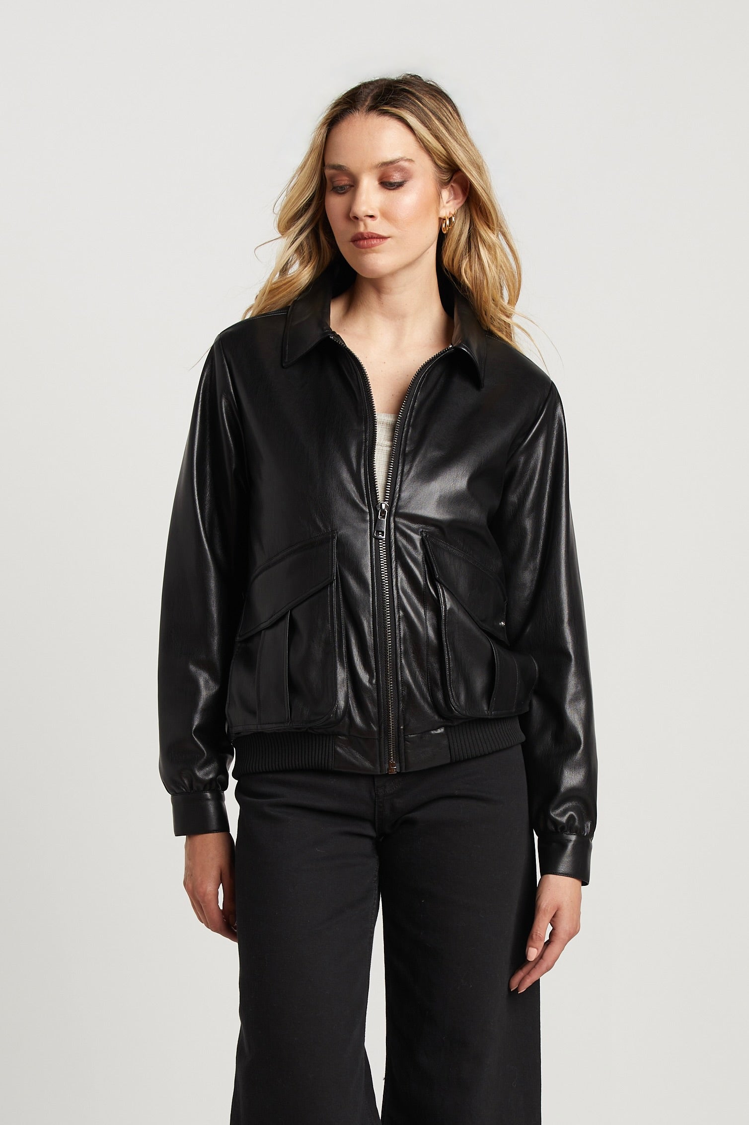 Veste en cuir vegan Sam