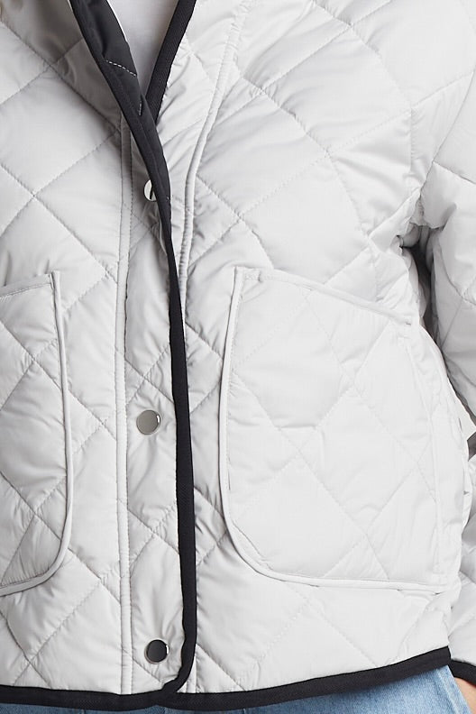 Manteau court matelassé à capuche Shelby