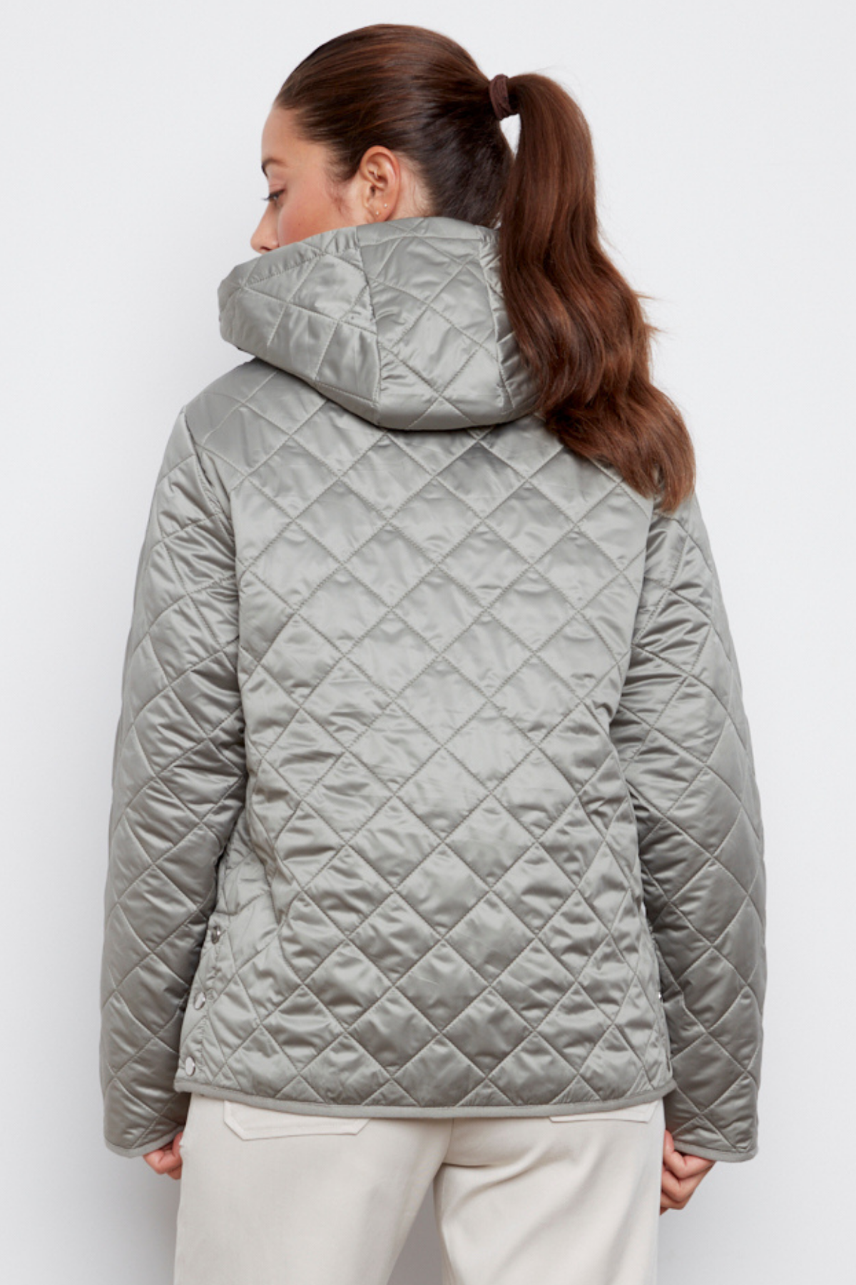 Shelby, quilted jacket with removable hood
