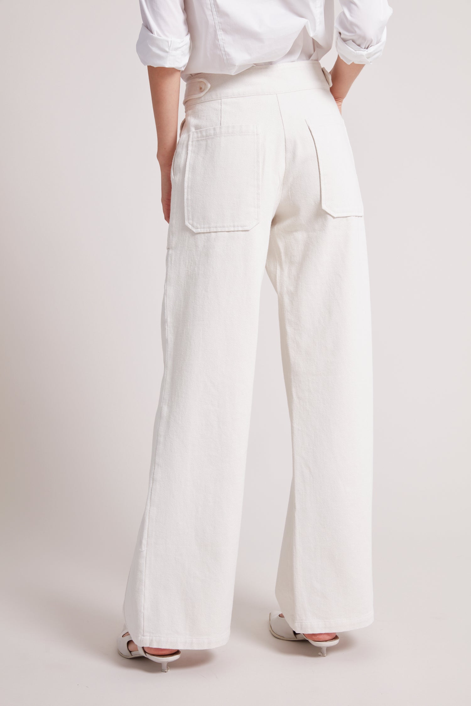 Pantalon en denim taille moyenne Spencer