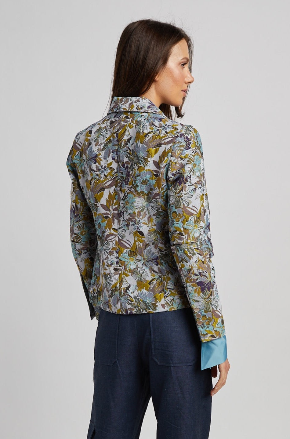 Blazer à double boutonnage avec motif fleuri Taylor