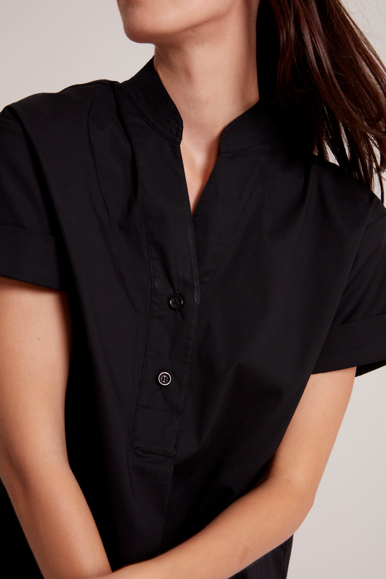 Theo short pullover cap sleeve shirt