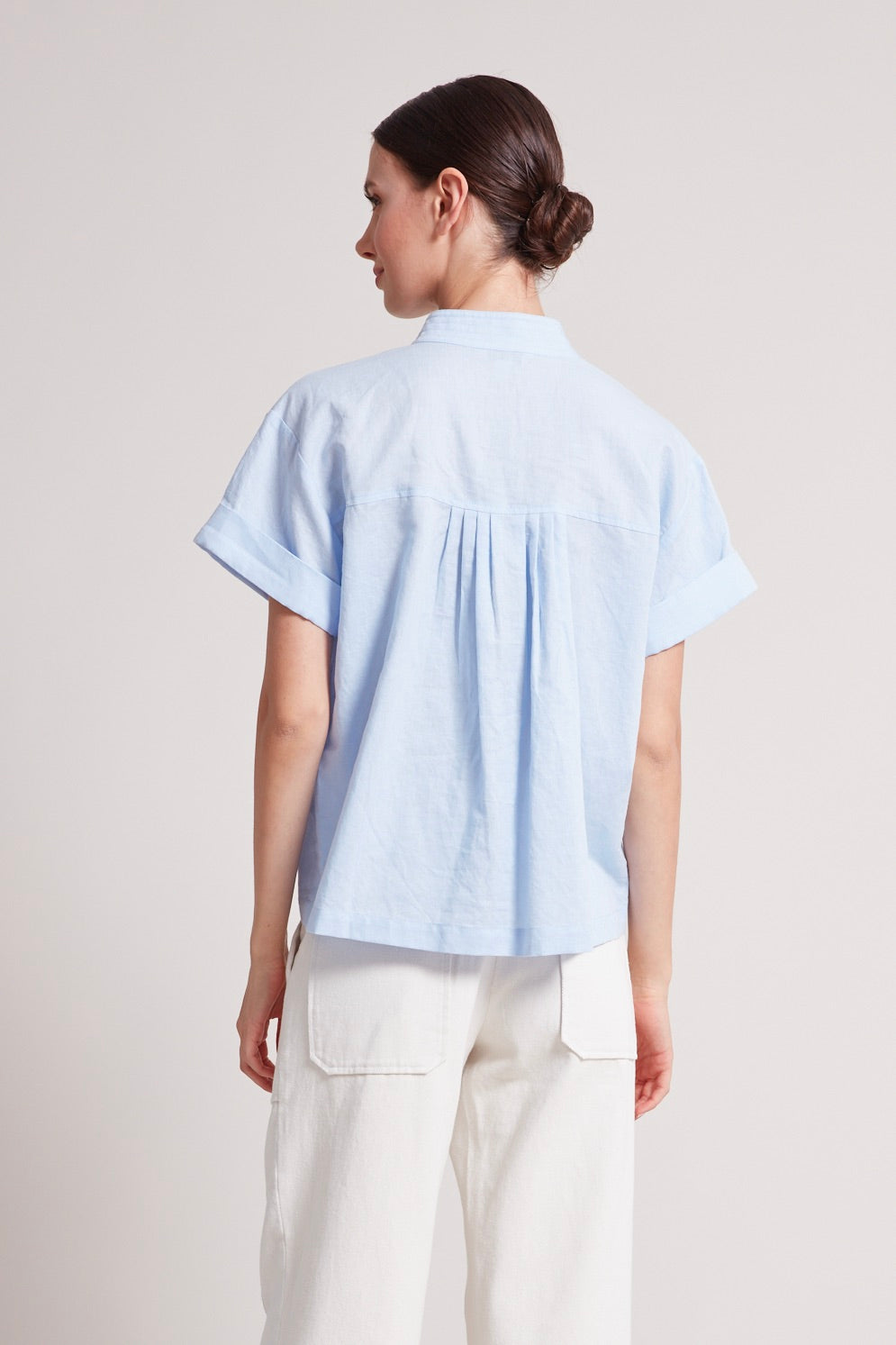 Theo short pullover cap sleeve shirt