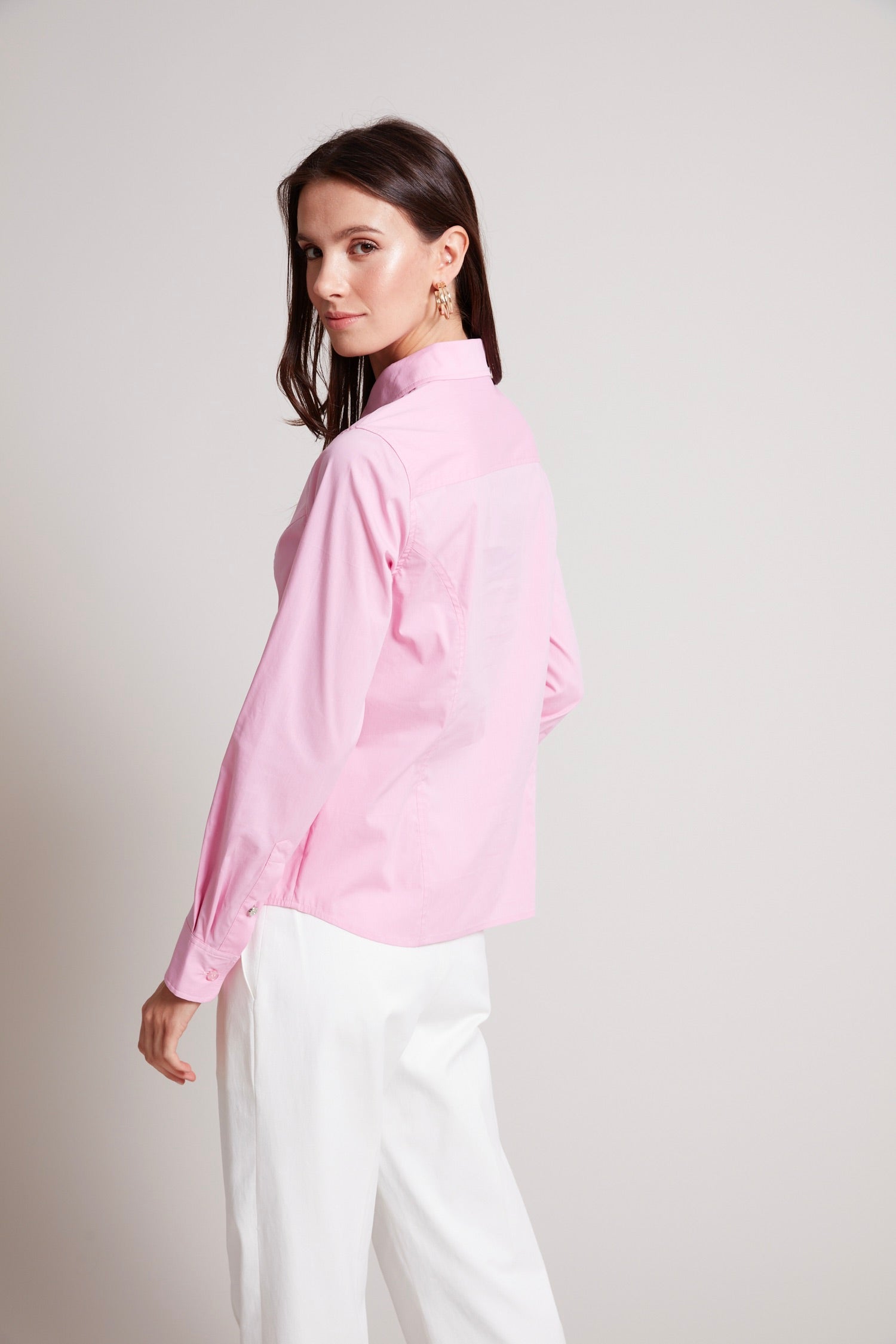 Tina - Chemise stretch boutonnée, coupe princesse
