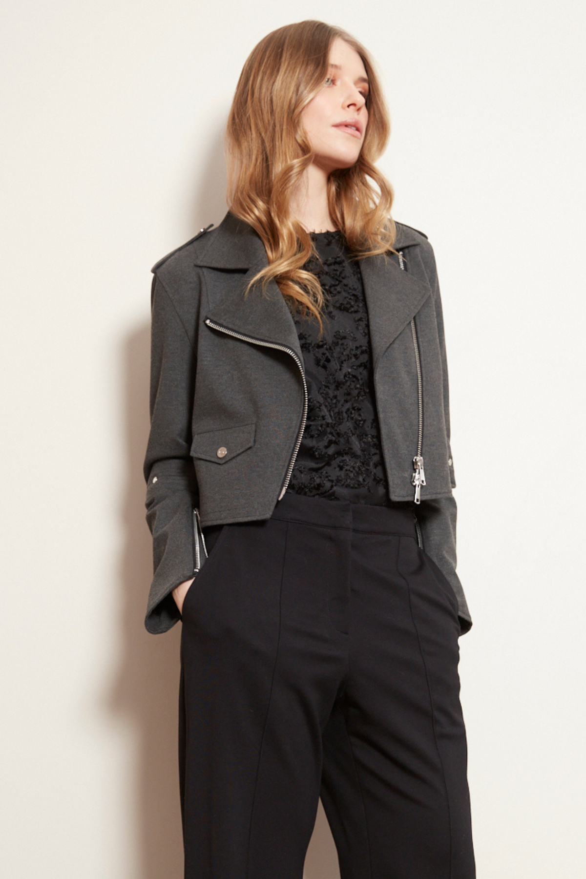 Tyra, ponte biker jacket