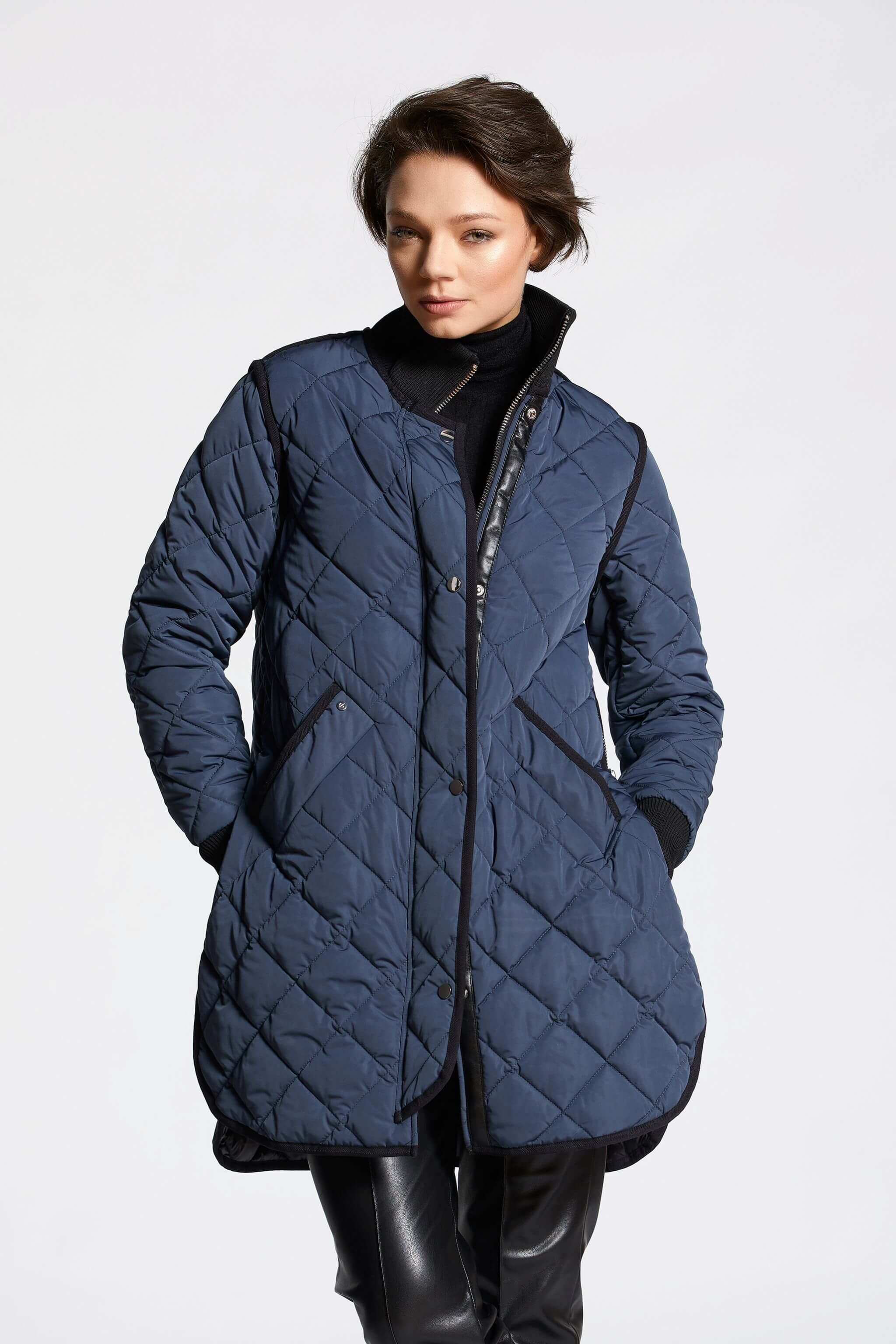 Libby quilted full zip coat
