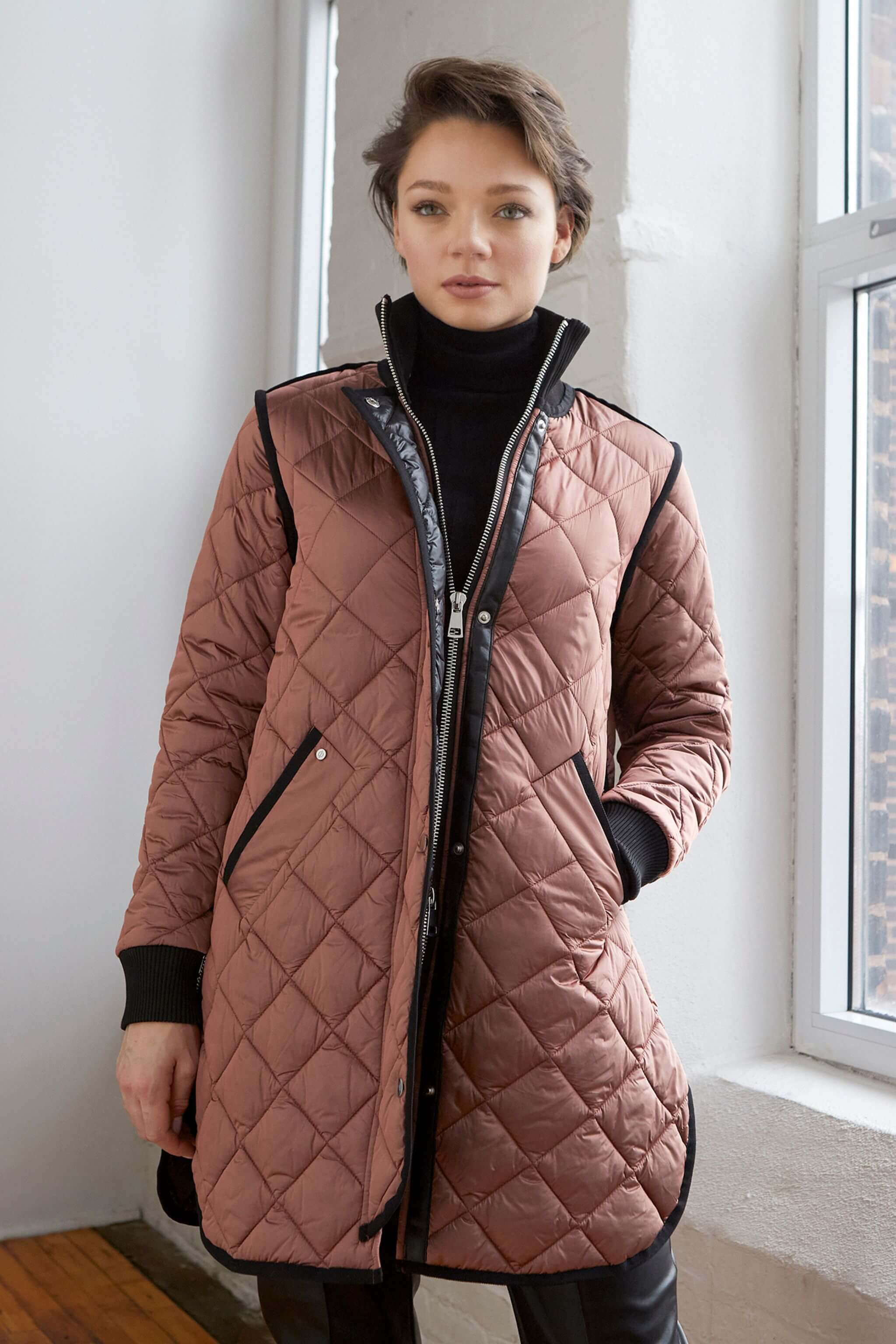 Libby quilted full zip coat