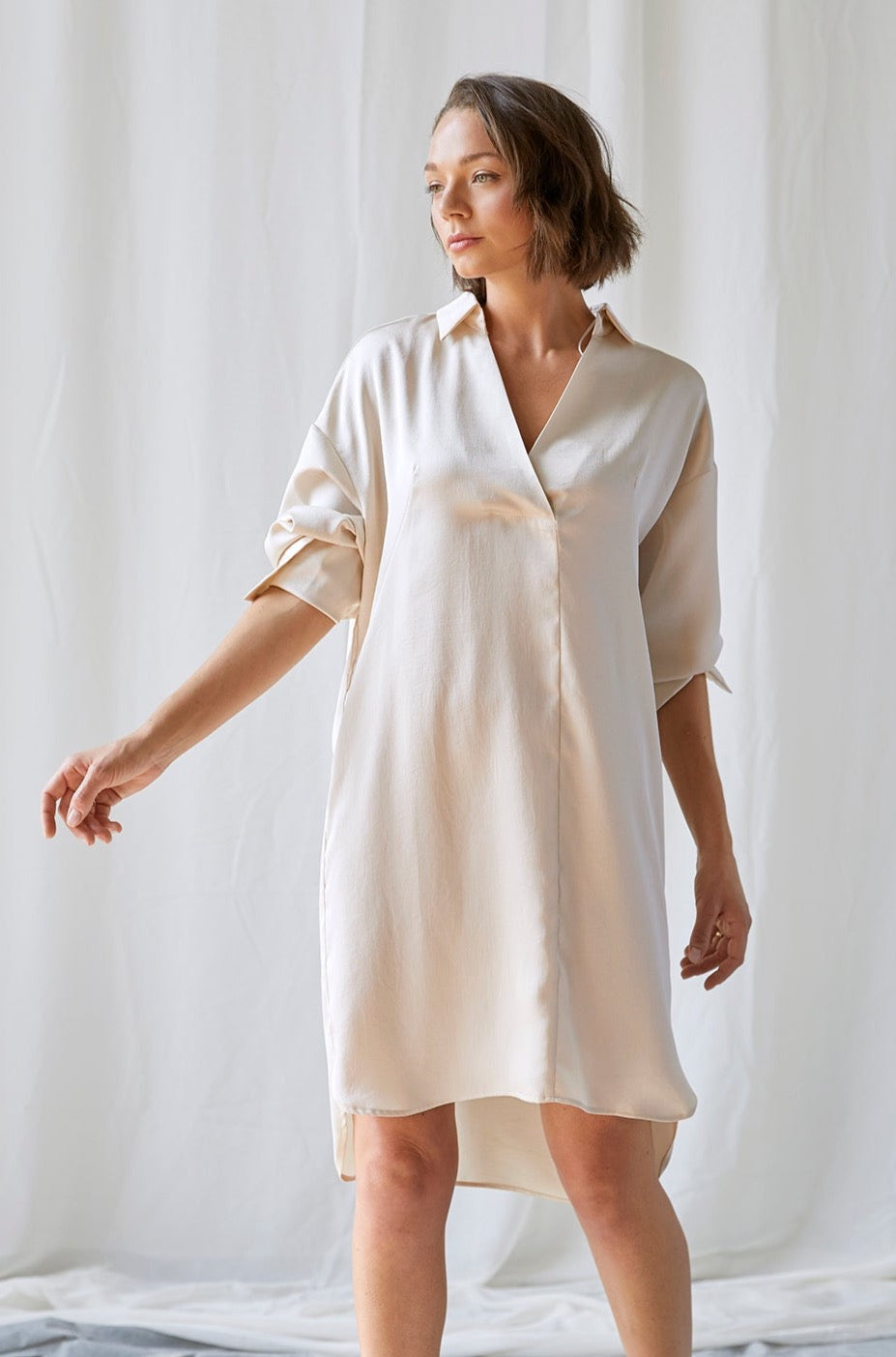 Kyoko pull over dress with sash