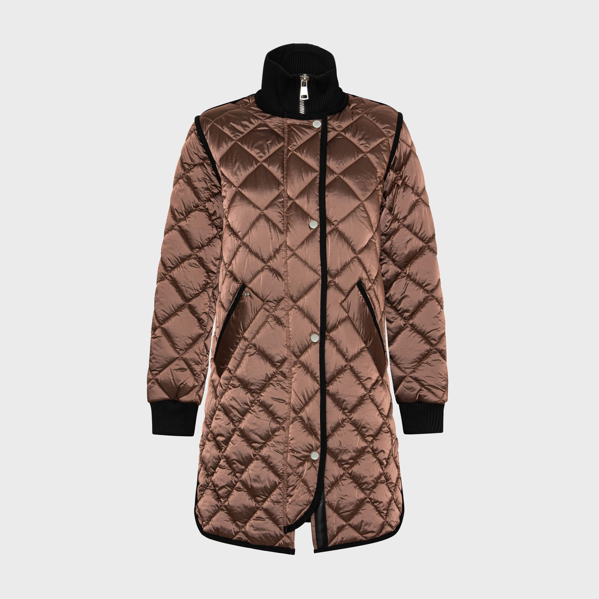 Libby quilted full zip coat